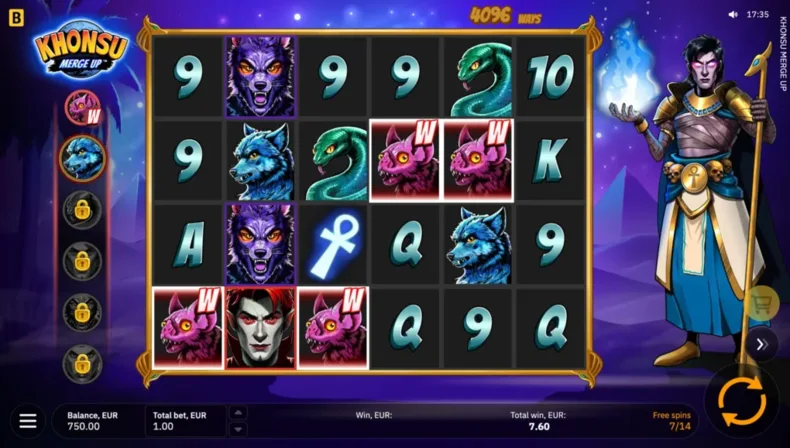 Khonsu Merge Up Super Free Spins