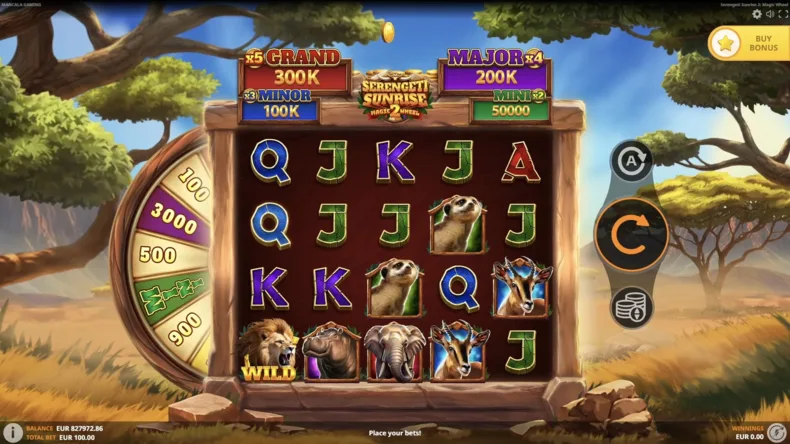 Serengeti Sunrise 2 Magic Wheel Base Gameplay