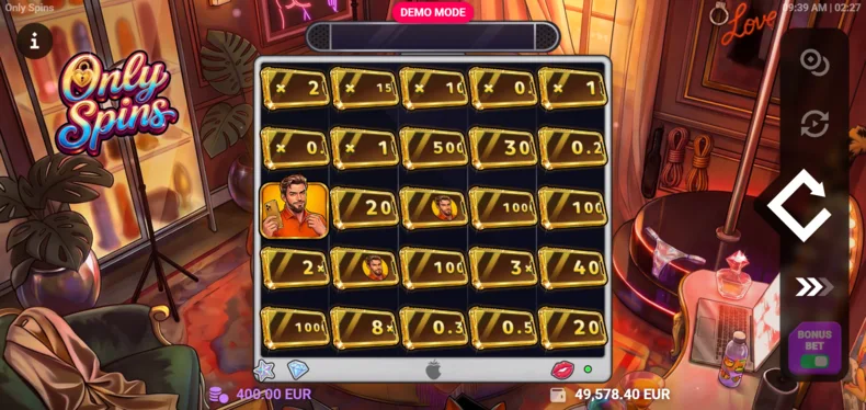 Only Spins Bonus Gameplay