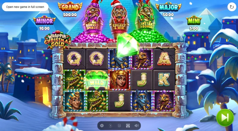 Wrappin Christmas Gold Feature Pot Collection