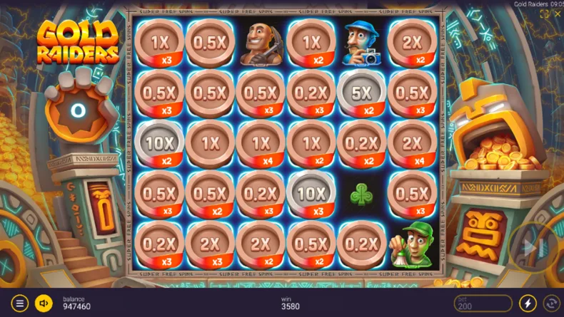 Gold Raiders Cash Coins
