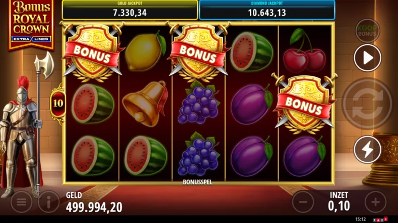 Bonus Royal Crown Extralines Bonus Trigger