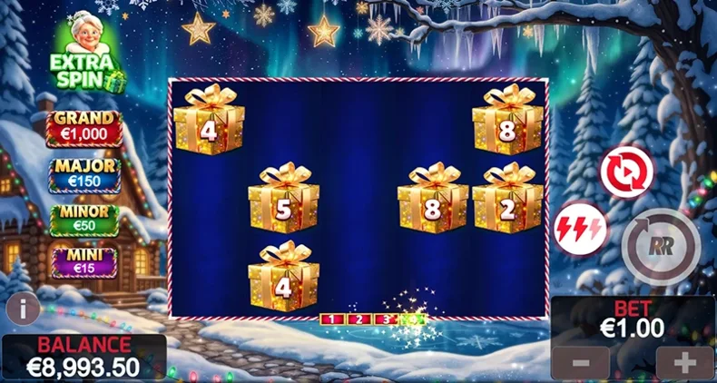 Triple Christmas Extra Spin Minigame