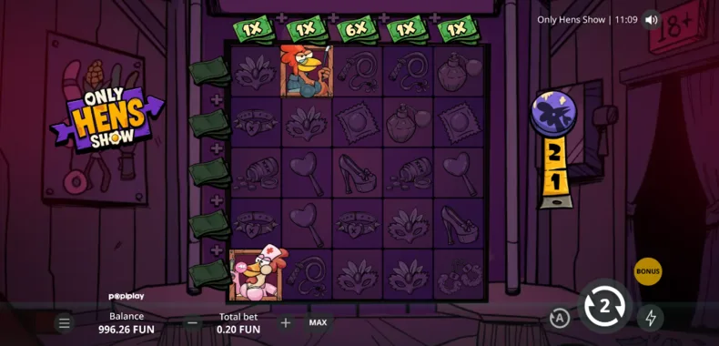 Only Hens Show Respin Bonus Game